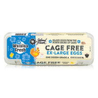 Waialua Extra Large Cage Free White Eggs, 12 Each