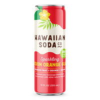 Hawaiian Soda Co Sparkling Passion Orange Guava, 12 Ounce