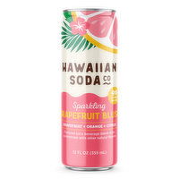 Hawaiian Soda Co Sparklng Grapefruit Blush, 12 Ounce