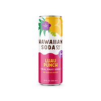 Hawaiian Soda Co Sparkling Luau Punch, 12 Ounce