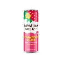 Hawaiian Soda Co Sparkling Strawberry Guava, 12 Ounce