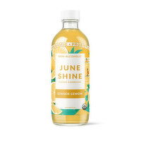 Juneshine Kombucha Ginger Lemon, 16 Ounce