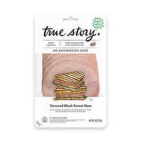 True Story Uncured Black Forest Ham, Sliced, 6 Ounce