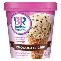 Baskin Robbins Ice Cream, Chocolate Chip, 14 Ounce