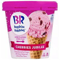 Baskin Robbins Ice Cream, Cherries Jubilee, 14 Ounce