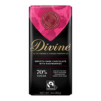 Divine Dark Chocolate with Raspberry, 3 Ounce