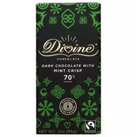 Divine Dark Chocolate with Mint Crisp, 3 Ounce