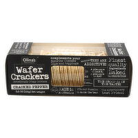 Olinas Wafer Crackers Cracked Pepper, 3.5 Ounce