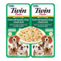 Inaba Dog Food Twin Packs - Chicken with Vegetables Recipe in Chicken Broth, 2.8 Ounce