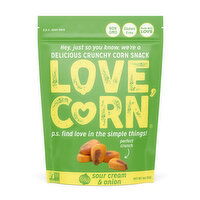 Love Corn Sour Cream & Onion, 4 Ounce