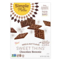 Simple Mills Sweet Thins Chocolate Brownie, 4.25 Ounce