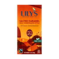 Lily's Salted Caramel Style Milk Chocolate, 2.8 Ounce