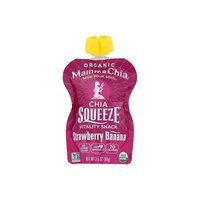 Mamma Chia Organic Squeeze Vitality Snack, Strawberry Banana, 3.5 Ounce