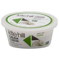 Kite Hill Cream Cheese, Dairy Free, Chive, 8 Ounce