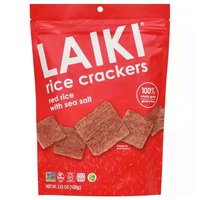 Laiki Red Rice Crackers, Sea Salt, 3.53 Ounce