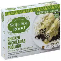 Saffron Road Chicken Enchiladas Poblano with Black Beans & Rice, 10 Ounce