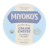 Miyoko's Creamery Classic Plain Plant Milk Cream Cheese, 8 Ounce