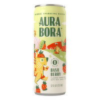 Aura Bora Sparkling Water Basil Berry, 12 Ounce