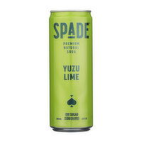 Spade Yuzu Lime Premium Natural Soda, 12 Ounce