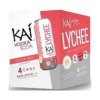 Kai Lychee Vodka Soda (4-pack), 1420 Millilitre