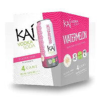 Kai Watermelon Vodka Soda (4-pack), 1420 Millilitre