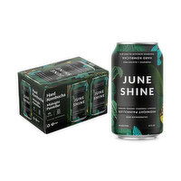 JuneShine Organic Hard Kombucha, Midnight Painkiller (6-pack), 72 Ounce