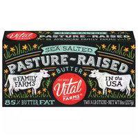 Vital Farms Pasture-Raised Butter, Sea Salted, 8 Ounce