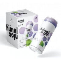 Hunni Sparkling Grape Ginger Soju (4-pack), 1420 Ounce