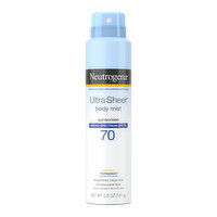 Neutrogena Ultra Sheer Broad Spectrum Body Mist Sunscreen, SPF 70, 5 Ounce