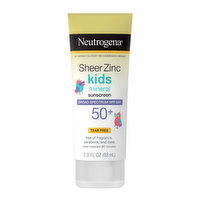Neutrogena Sheer Zinc Kids Mineral Sunscreen Broad Spectrum SPF 50+, 3 Ounce