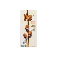 Theo Dark Chocolate Almonds, Salted, 3 Ounce