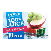 Capri Sun 100% Juice Watermelon Naturally Flavored Juice Blend (10-count), 60 Ounce