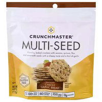 Crunchmaster Multi-Seed Crackers Cheesy Garlic Brd, 4 Ounce