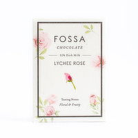 Fossa Lychee Rose Dark Milk Chocolate, 50 Gram