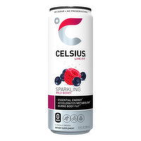 Celsius Energy Drink Sparkling Wild Berry, 12 Ounce