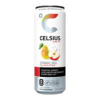 Celsius Energy Drink Sparkling Fuji Apple Pear, 12 Ounce