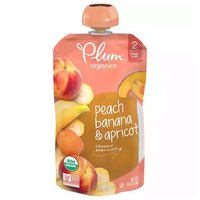 Plum Organics Baby Food, Peach, Apricot & Banana, 2, 4 Ounce