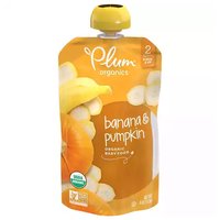 Plum Organics Baby Food, Banana & Pumpkin, 2, 4 Ounce