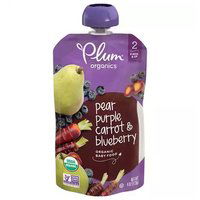 Plum Organic Baby Food, Blueberry, Pear & Purple Carrot, 2, 4 Ounce