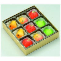 Bergan Marzipan Assorted Fruit (9 pieces), 4 Ounce