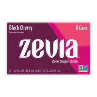 Zevia Black Cherry Zero Sugar Soda (6-pack), 72 Ounce