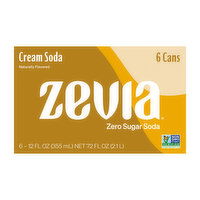 Zevia Zero Sugar Cream Soda (6-pack), 72 Ounce