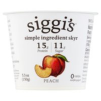 Siggis Peach Yogurt, 5.3 Ounce
