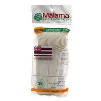 Malama Eco Compostable Forks, 25 Each