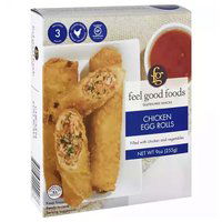 Feel Good Foods Egg Rolls, Chicken, 9 Ounce