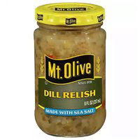 Mt. Olive Dill Relish, Sea Salt, 8 Ounce