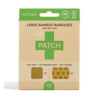 Patch Large Mixed Bamboo Bandages with Aloe Vera, 10 Each