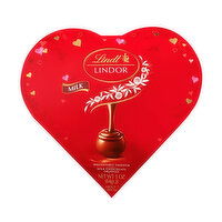 Valentines Lindt Lindor Milk Chocolate Heart Box, 3.4 Ounce