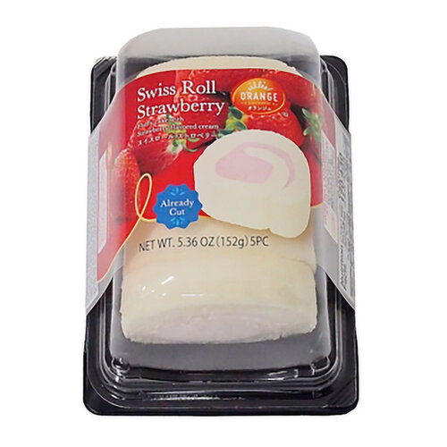Orange Swiss Roll Strawberry