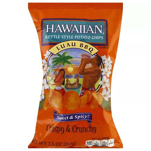 Hawaiian Kettle Style Potato Chips, Luau BBQ